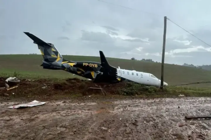 aeronave-da-farmaceutica-cimed-sofre-incidente-ao-aterrissar;-assista-o-video